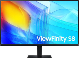 SAMSUNG ViewFinity S8 S80D Monitor, 32" 4K UHD VA Display, 60Hz Refresh Rate, 5ms Response Time, 1.07b Color Support, Flicker Free, Picture-In-Picture, Black | LS32D806EAMXUE