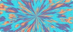 Huepad Isoflow Series Premium Mousepads, HYDRAGLIDE Fabric Gaming Mouse Pad, XL Desk Pad with Carry Case Tube, 3mmThickness, Cayan | HP9040-ISF-HJ-CY