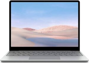Microsoft Surface Laptop Go, 12.4" PixelSense Touch Display, Intel Core i5-1035G1 Processor, 4GB RAM, 256GB SSD, Intel UHD Graphics, English Keyboard, Windows 10 Home, Platinum | 21K-00025 NWU