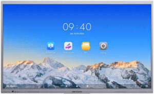 Hikvision 4K Interactive Display, 75" 4K UHD VA Display, 60Hz Refresh Rate, 6ms Response Time, Infrared Touch Screen, 8GB Memory, 128GB Built-In Storage, Free VESA Mount, Black | DS-D5C75RB/A