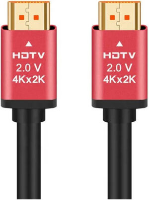 High Speed 4K HDMI 20 Retro HDTV Male to Male Cable Cable, 1.4V 1080P version /2.0V 4K*2K 60HZ/ 2.1V 8K-120HZ, PVC/Nylon Shield, HDTVs  / Blu-Ray players / Home theater / Video Projector, 1.5m, Red |