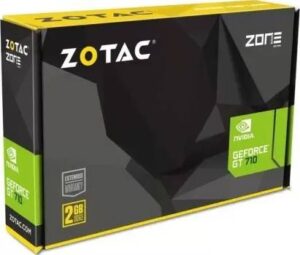 Zotac Nvidia GeForce GT 710 2 GB GDDR3, PCI Express 2.0, 954 MHzClock Speed, 64 bit, Graphics Card (Black) | 9288-7N326-201Z8 / ZT-71310-10L