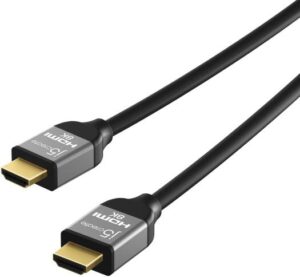 J5create Ultra High Speed HDMI Cable, HDMI Male to HDMI Male Interface, Up to 60 Hz @ 7860 x 4320 Resolution, 48 Gbps Data Transfer Rate, Gold-Plated Connector, 2m Cable Length, Black | JDC53