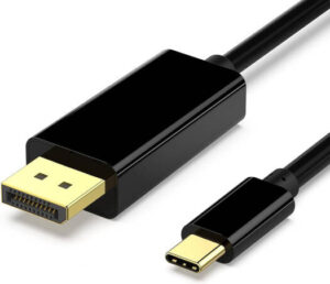 Generic USB-C To Display Port Cable, 1.5 Meters Cable Length, Black |
