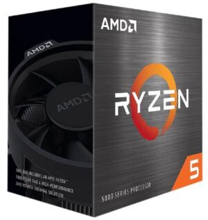 AMD Ryzen 5 5500 Desktop Processor, Socket AM4, 6 Core Up to 4.2GHz, 7nm, 12 Threads, 19MB Cache, 65W Thermal Design Power, DDR4 Memory Type, PCIe 3.0 Connectivity | 100-100000457BOX