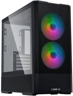Lian Li Lancool 207 Mid Tower Case, 2x 140mm & 2x 120mm Pre-Installed Fan, Up to 360mm Radiator & 8x Fan Support, Steel & 4mm Tempered Glass Support, Black | G99.LAN207RX.00