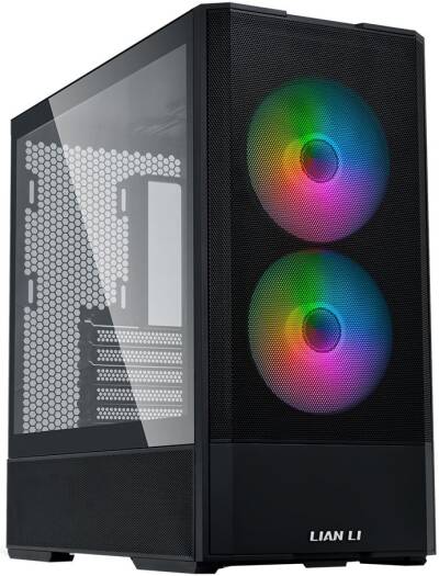 Lian Li Lancool 207 Mid Tower Case, 2x 140mm & 2x 120mm Pre-Installed Fan, Up to 360mm Radiator & 8x Fan Support, Steel & 4mm Tempered Glass Support, Black | G99.LAN207RX.00