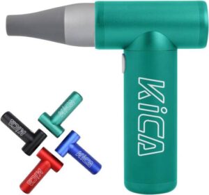 KiCA JetFan Electric Compressed Air Duster,86000 RPM Mini Air Blower for Outdoors,Picnic,Camping,Hair Drying,PC Vacuum Cleaner for Computer/Car/Sofa,Recharge Battery,4 Speed,Green