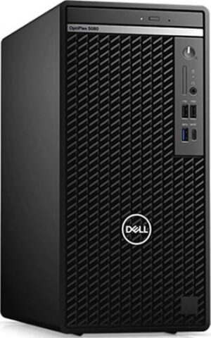 Dell OptiPlex 7080 Mini Tower - Intel Core i5-10500, 4GB DDR4 RAM, 1TB Sata HDD, Keyboard - Arabic (QWERTY) - Black, DVD+/-RW, Ubuntu Linux 18.04 | OptiPlex 7080-MT