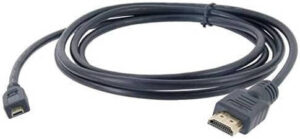 Generic Micro HDMI to HDMI Cable, Male to Male for HD Digital Audio and Video, 1.4 Version, 1.5m / 5ft Cable Length, ABS with Oxygen-Free Copper Material, Black | 28AWGX4P