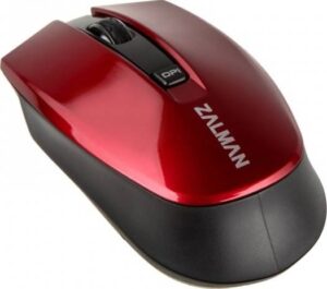 Zalman ZM-M520W Wireless Mouse, 1600 DPI Sensitivity, 4 Standard Suttons, 5 Million Clicks, Three-stage Battery-saving Standby Mode, Red / Black | ZM-M520W