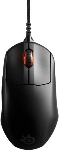 Steelseries Prime Mouse Esports Performance Gaming Mouse, 18000 DPI Optical Sensor, Prestige OM Mechanical Switches, Right-Handed, 1-Zone RGB Illumination, 2m Super Mesh Cable, Matte Black | 62533
