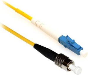 Generic LC/FC Simplex 9/125 Single Mode Fiber Patch Cable, Riser Rated (OFNR) Jacketing, 2.0mm Cable Diameter, 2m Cable Length, Yellow |