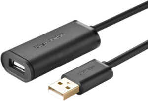UGREEN 15 Feet USB 2.0 Extension Cable Active Type A Male to Female Repeater Cord for Printer, Keyboard, Game Console, USB Headset, Loudspeaker, Scanners, Black | 10319