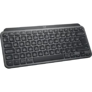 Logitech MX Keys Mini Minimalist Wireless Illuminated Keyboard, Bluetooth / USB-C Connector, 10m Range, US International Qwerty, Graphite Black | 920-010498