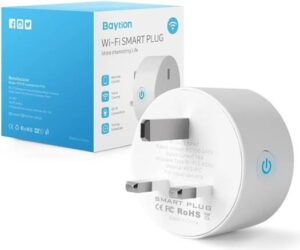 Baytion Wi-Fi Smart Plug, Energy monitoring Smart Plug, Remote Control & Voice Control, Schedule & Timer Settings, Works with Alexa & Google Home, 16A Capacity, 1100W, White | SP-001