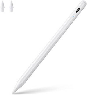 Generic Stylus Pen for iPad with Palm Rejection, Compatible with (2018-2022) iPad Pro 11 & 12.9 inch, iPad 9th/8th/7th/6th Gen, iPad Air 5th/4th/3rd Gen,iPad Mini 6th/5th Gen, White | JD18-P