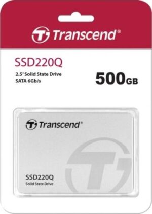 Transcend 500 GB Solid State Drive 2.5" 3D TLC SATA III 6GB | TS500GSSD220Q