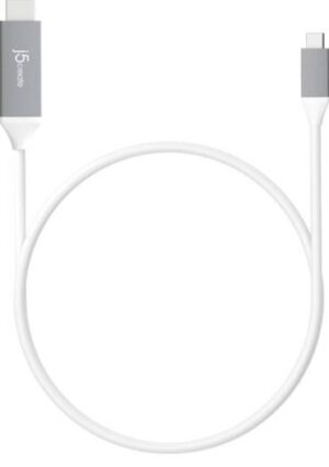 j5create USB-C to 4K HDMI Cable, Aluminium, No Software Required, 6 Ft | JCC153G