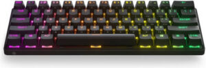 Steelseries Apex Pro Mini Wireless Gaming Keyboard, Fastest Omnipoint 2.0 Adjustable Switches, 100M Presses, 5 Custom Profiles, Bluetooth 5.0, USB Type-C, 40h Battery Life, US Layout, Black | 64842