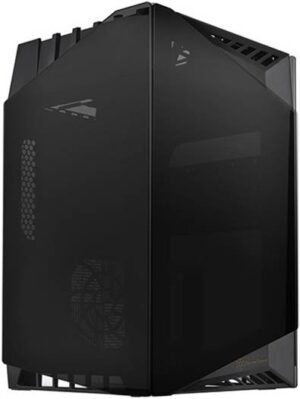 SilverStone Lucid Mini Tower Mini-ITX Computer Case, Silent High Airflow Performance, 3x Tinted Tempered Glass, Black | SST-LD03B