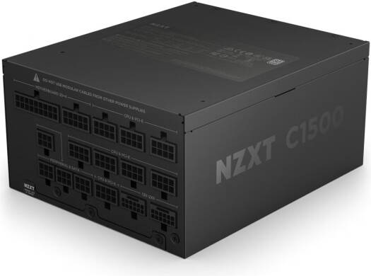 NZXT C1500 Platinum ATX Fully Modular PSU, 80 PLUS Platinum Efficiency, 1500W Power, Dual PCIe 5.1 Connectors, Magnetic Levitation Bearing Fan, 140mm Size, 125 CFM Airflow, Black | PA-5P1BB-UK