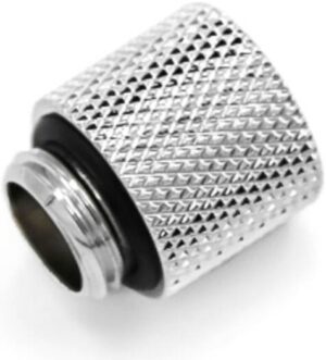 Barrow Male to Female Extender, 15mm, G1/4" Thread, High Quality Nickel-plated Brass Material, Custom PC Water Cooling Fitting, Shiny Silver | TNYZ-G15