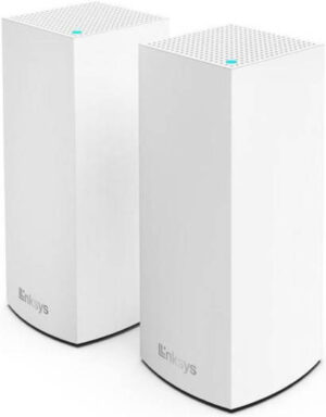 Linksys Atlas 6 Dual Band Mesh Wifi 6 System, 160 MHz Channels, 50+ Devices, Up to 3.0 Gbps Speed, Coverage Up To 4000 Sq. Ft, Easy App Controls, OFDMA Technology, 2 Pack, White | MX2002-ME