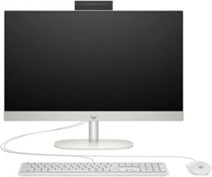 HP All-in-One 24-cr0255nh Desktop Computer, 23.8" FHD IPS Touch Display, Intel Core i7-1355U, 16GB RAM, 512GB SSD, Intel Iris Xe Graphics, White Wired Keyboard & Mouse, FreeDOS, Shell White | A02KVEA
