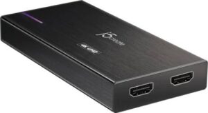 J5create HDMI to USB 4K Video Capture Station, Phone Jack, USB Type-C 3.1 Gen1, Game Controller, 4-Pole 3.5 mm  | JVA04