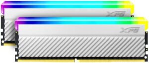 Adata XPG Spectrix D45G 16 GB ( 2x 8GB ) DDR4 Desktop Memory Kit, 3600MHz Clock Speed, CL 18-22-22 Latency, 1.35V Operation, Supports Intel XMP 2.0, White | AX4U36008G18I-DCWHD45G