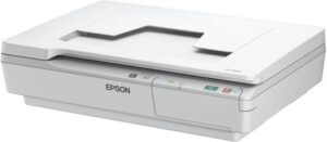 Epson DS-5500N WorkForce A4 Flatbed Document Scanner, 1200DPI Resolution, Ethernet Interface, 8 s/Page Scan Speed, Ready Scan LED Technology, White | DS-5500