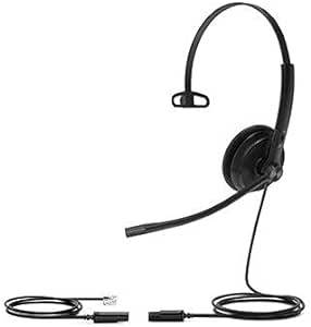 Yealink YHS34-LITE-MONO Wideband Headset for Yealink IP Phones, Wired Headset with QD to RJ Port | YHS34 Lite Mono