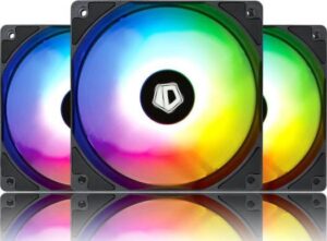 ID-COOLING XF-12025-ARGB-TRIO Case Fan CPU Cooling Fan Addressable RGB Case Fan 5V ARGB MB Sync PWM Fan for CPU Cooler/Radiator/PC Chassis