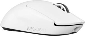 Logitech G PRO X Superlight 2 Lightspeed Wireless Gaming Mouse, Lightforce Hybrid Switches, HERO 2 Sensor with 32,000 DPI, 5 Prog Buttons, Up to 95H Battery Life, USB-C, PC Mac, White 910-006639