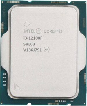 Intel Core i3-12100F 12th Gen Alder Lake Desktop Processor, LGA 1700 Socket, 4 Cores & 8 Threads, 12MB Cache Memory, 3.3 GHz P-Core Clock Speed, Supports PCIe 4.0 / 5.0, 58W | i3-12100F Tray
