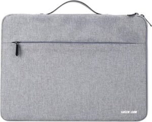 Green Lion Loin Sigma Laptop Sleeve Bag,Soft Fabric,Multi-padded Protection,Durable Zipper,Up To 14.1 Inches Laptops,Lightweight & Handy,Every Day Use - Gray