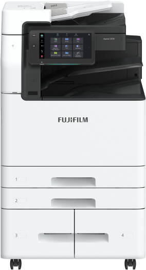 Fujifilm Apeos C5570 Multifunction Printer, 55 PPM Print Speed, 1200 x 2400 Max Resolution, 10.1" Touch Panel, 130 Sheets Duplex ADF Capacity, 520 x2 + 840 + 1230 + 90 Sheet Bypass, White | C5570
