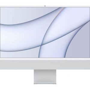 Apple iMac 24'' 4.5K Retina Display PC (Mid 2021), 4480 x 2520 Resolution, M1 Chip with 8 Core CPU / 8 Core GPU, 8GB RAM, 512GB SSD, macOS, Gigabit Ethernet, Silver | MGPD3LL/A