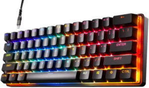 SteelSeries Apex Pro Mini Gen 3 60% Gaming Keyboard, Omnipoint 3.0 Adjustable Hypermagnetic Switches, GG QuickSet, Protection Mode, English Layout, Black | 64913