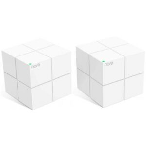 Tenda Nova MW6 AC1200 Whole Home Mesh Wi-Fi System Wireless Router, 4000sq² Wi-Fi Coverage, 2 Gigabit Network Ports, App Control, Easy Set Up, Pre Configured, White, Pack of 2 | Nova MW6-2