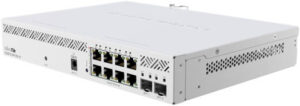 MikroTik CSS610-8P-2S+IN Switch, 88E6193X Chip, 64KB FLASH Storage, 8x Ethernet Ports, 2x SFP+ Ports, DC Jack Input, SwitchOS Lite Operating System | CSS610-8P-2S+IN