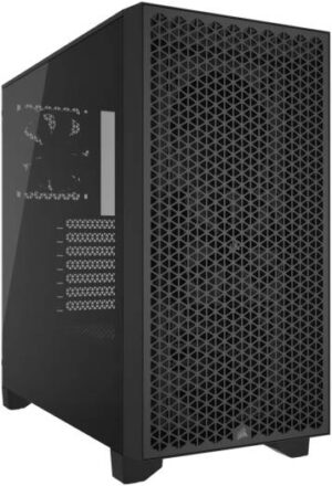 Corsair 3000D AIRFLOW Mid Tower ATXPC Case, Tempered Glass & Airflow Optimized Front Panel, Up to 8x 120mm Fans & 360mm Radiators, 2*3.5"or 2*2.5" Drive Bays, 2*USB 3.2 Type-A Black | CC-9011251-WW