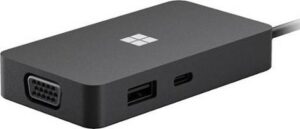 Microsoft USB C Travel Hub HDMI, VGA, USB A, USB C and Ethernet Ports, Black | SWV-00010 / 1E4-00010