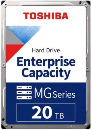 Toshiba MG10ACA Series 20TB SATA 3.5" Enterprise HDD, 7200 RPM Speed, 512 MB Buffer Size, SATA 6Gb/s Interface, 8.46 W Power Consumption, 268 MiB/s Data Transfer Speed | MG10ACA20TE