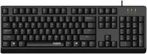 Rapoo NK1900 Wired Keyboard, USB Connectivity, 1.5m Cable Length, Spill Resistant, Laser Carved Keycap, English-Arabic Layout, Black | 12387