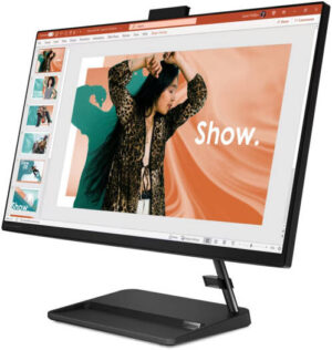 Lenovo IdeaCentre AIO 3 27IAP7 Desktop Computer, 27" FHD IPS Display, Intel Core i7-13620H, 8GB RAM, 512GB SSD, GeForce MX550 4GB Graphics, Wireless ENG-ARAB K/B & Mouse, FreeDOS, Black | F0GJ00LXAX