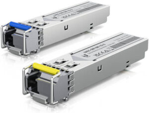 Ubiquiti Networks Bi-Directional Single-Mode LC SFP Transceiver Kit, 1.25 Gbps Speed, LC Connector, Supports 3km Connections, SM Fiber, 2 Pack | UACC-OM-SM-1G-S-2
