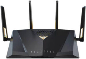 ASUS RT-BE88U Dual-band WiFi 7 AiMesh Extendable Performance Router, 4K-QAM, MLO, Dual 10G ports, SFP+, Four 2.5G ports, Four 1G ports, 34G WAN/LAN capacity | 90IG08V0-MO3N0V