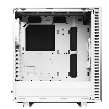 Fractal Design Define 7 Compact ATX Mid Tower Case, 7 Expansion Slots, 120/140mm Fan Size, 3.5"/2.5" Drive, Up To 360mm Radiator Support, Tempered Glass Side Panel, White | FD-C-DEF7C-04 - Image 7